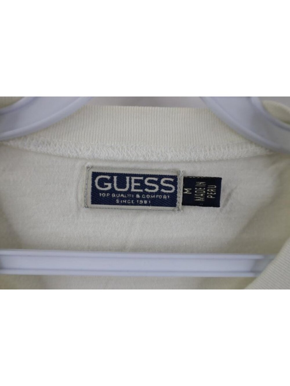 Vintage 90s Guess Mens Size Medium Spell Out Short Sleeve T-Shirt White Cotton - Picture 5 of 10